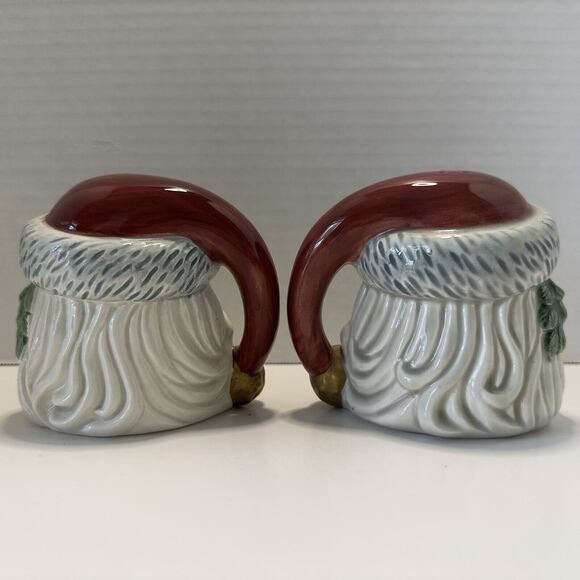 Fitz and Floyd OCI Salt & Pepper Shaker Set Santa Claus Christmas Holiday VTG - Picture 11 of 13